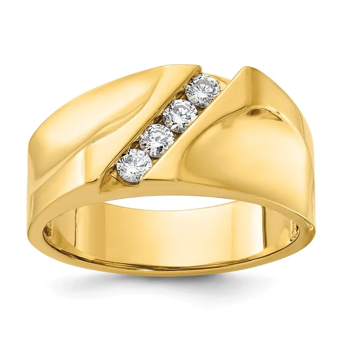 Rings Goldia 14k Yellow Gold Mens Diamond 13 carat Complete Ring