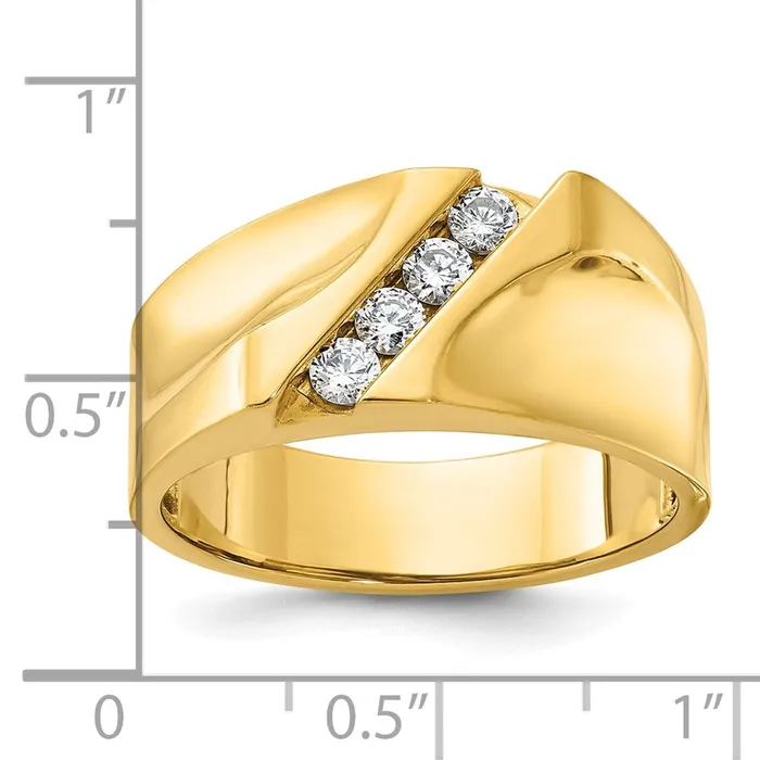 Rings Goldia 14k Yellow Gold Mens Diamond 13 carat Complete Ring