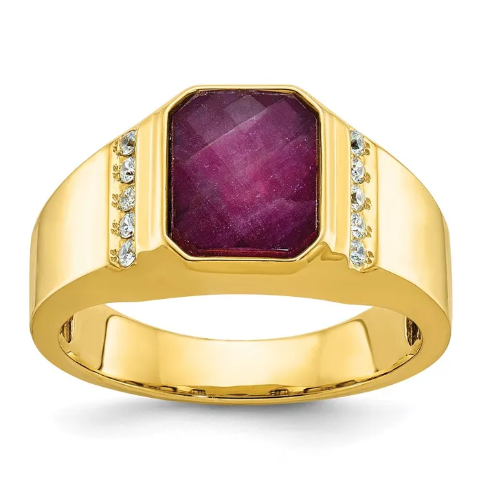 Rings Goldia 14k Yellow Gold Mens Gemstone and Diamond Ring Mounting Rings Goldia 14k Yellow Gold Mens Gemstone and Diamond Ring Mounting