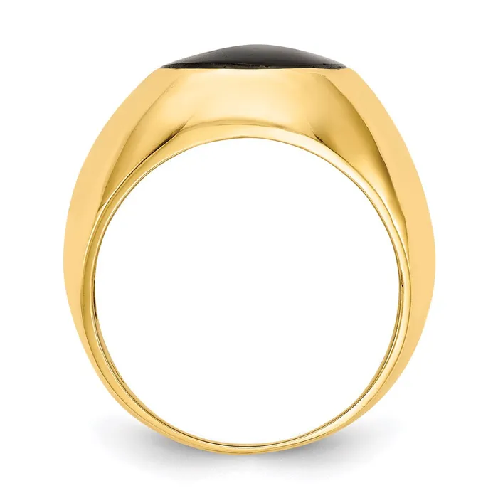 Rings Goldia 14K Yellow Gold Mens Onyx Ring
