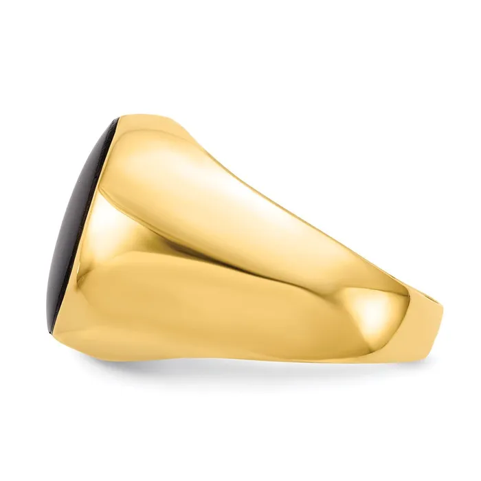 Rings Goldia 14K Yellow Gold Mens Onyx Ring