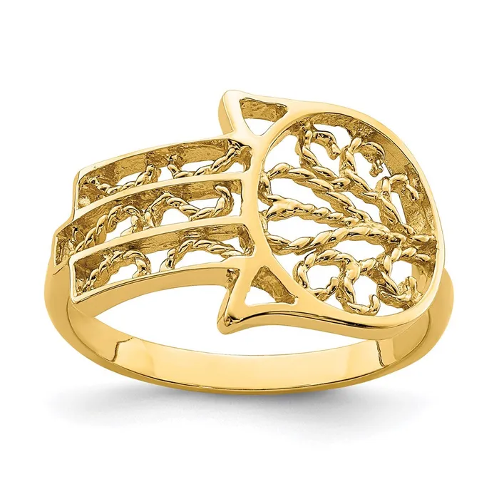 Rings Goldia 14K Yellow Gold Polished Hamsa Ring