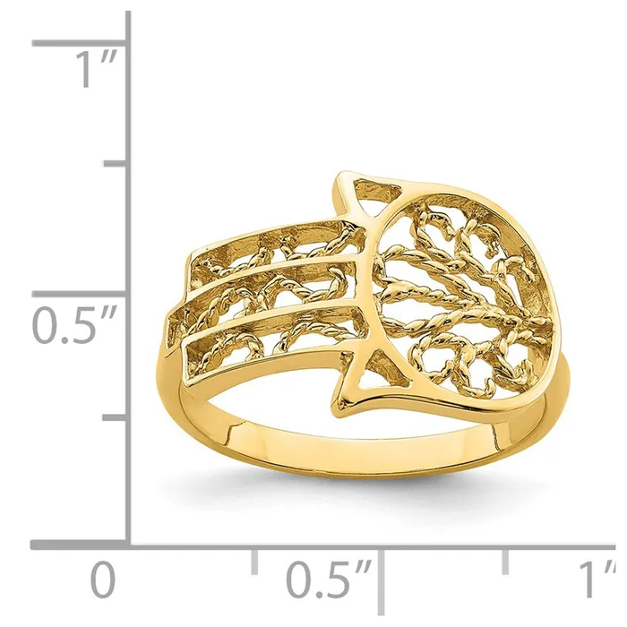 Rings Goldia 14K Yellow Gold Polished Hamsa Ring
