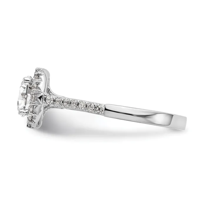 Rings Goldia 200ct CZ Solid Real 14K White Gold Round Halo Engagement Ring