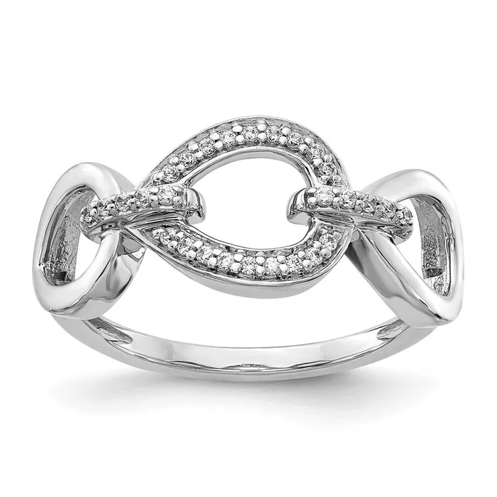 Rings Goldiacom 14k White Gold Real Diamond Fancy Ring