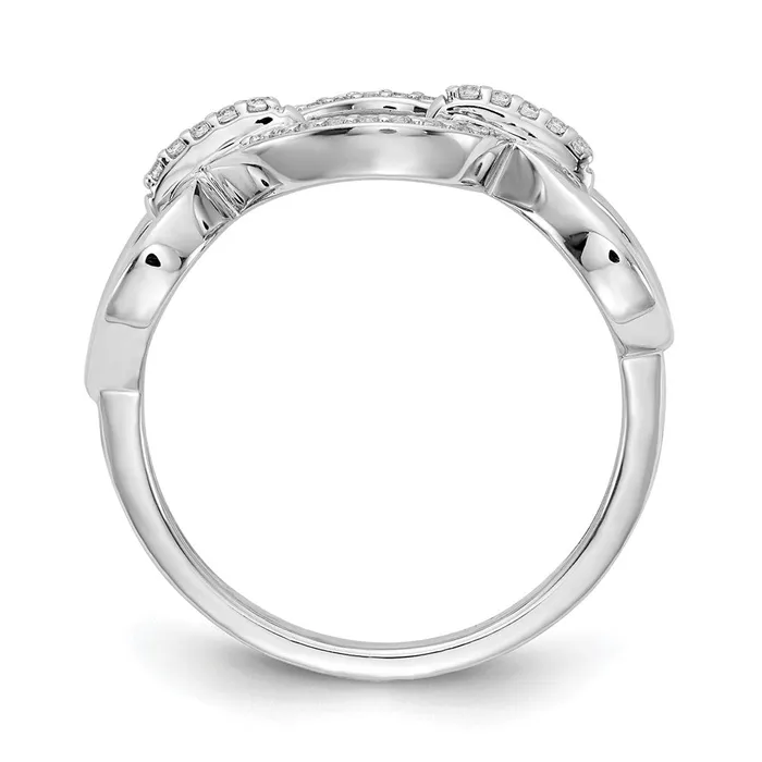 Rings Goldiacom 14k White Gold Real Diamond Fancy Ring