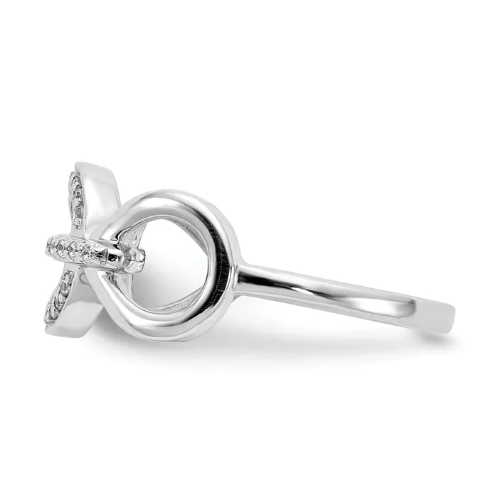 Rings Goldiacom 14k White Gold Real Diamond Fancy Ring