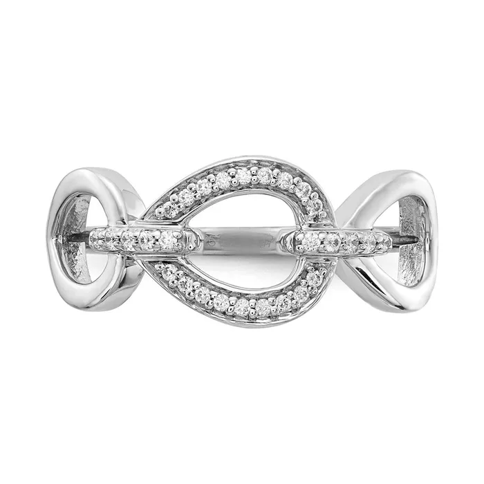 Rings Goldiacom 14k White Gold Real Diamond Fancy Ring