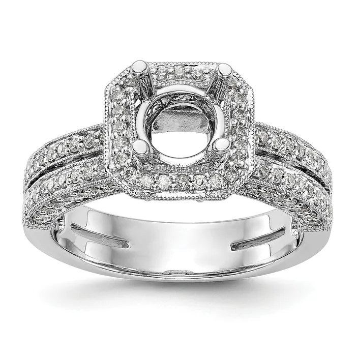 Rings Goldiacom 14kw Round Simulated Diamond Cushion Halo Engagement Ring
