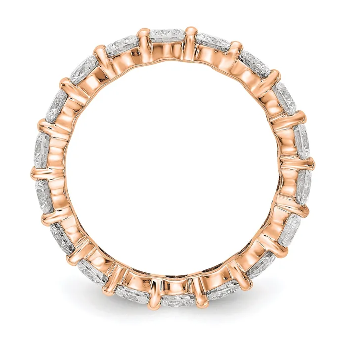 Rings Goldiacom 40 Ct Natural Diamond Womens Eternity Anniversary Wedding Band Ring in 14k Rose Pink Gold