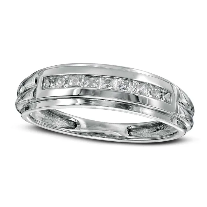 Rings Goldia Mens 025 CT TW Natural Diamond Anniversary Band in Solid 10K White Gold Rings Goldia Mens 025 CT TW Natural Diamond Anniversary Band in Solid 10K White Gold