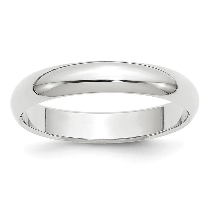 Rings Goldia Solid 10K White Gold 4mm Half Round MensWomens Wedding Band Ring Size 125 Rings Goldia Solid 10K White Gold 4mm Half Round MensWomens Wedding Band Ring Size 125