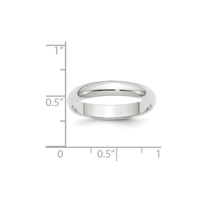 Rings Goldia Solid 10K White Gold 4mm Half Round MensWomens Wedding Band Ring Size 125 Rings Goldia Solid 10K White Gold 4mm Half Round MensWomens Wedding Band Ring Size 125