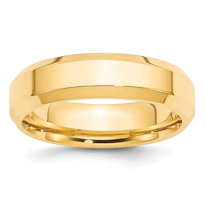 Rings Goldia Solid 10K Yellow Gold 6mm Bevel Edge Comfort Fit MensWomens Wedding Band Ring Size 135 Rings Goldia Solid 10K Yellow Gold 6mm Bevel Edge Comfort Fit MensWomens Wedding Band Ring Size 135