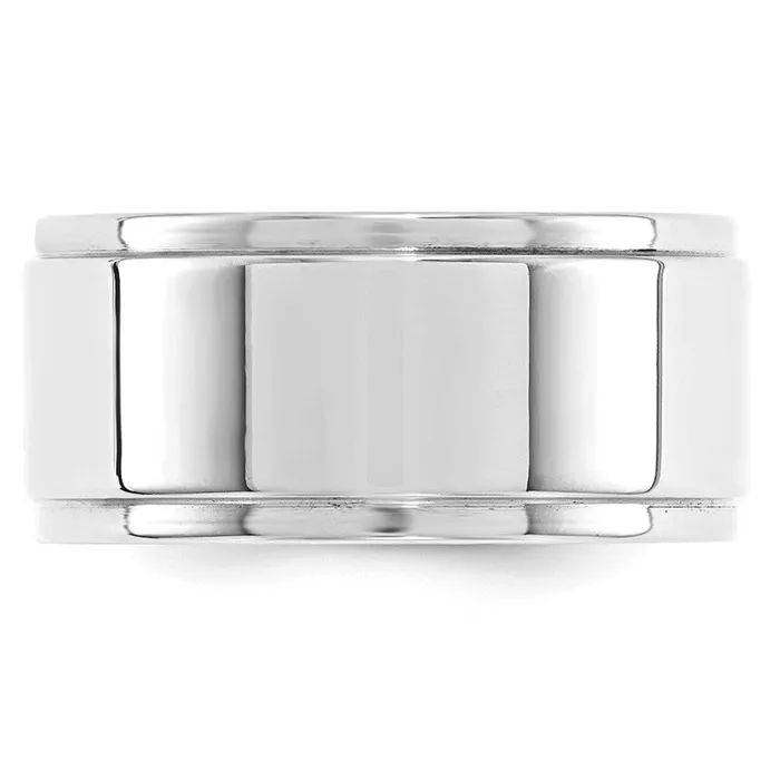 Rings Goldia Solid 14K White Gold 10mm Flat with Step Edge MensWomens Wedding Band Ring Size 115 Rings Goldia Solid 14K White Gold 10mm Flat with Step Edge MensWomens Wedding Band Ring Size 115