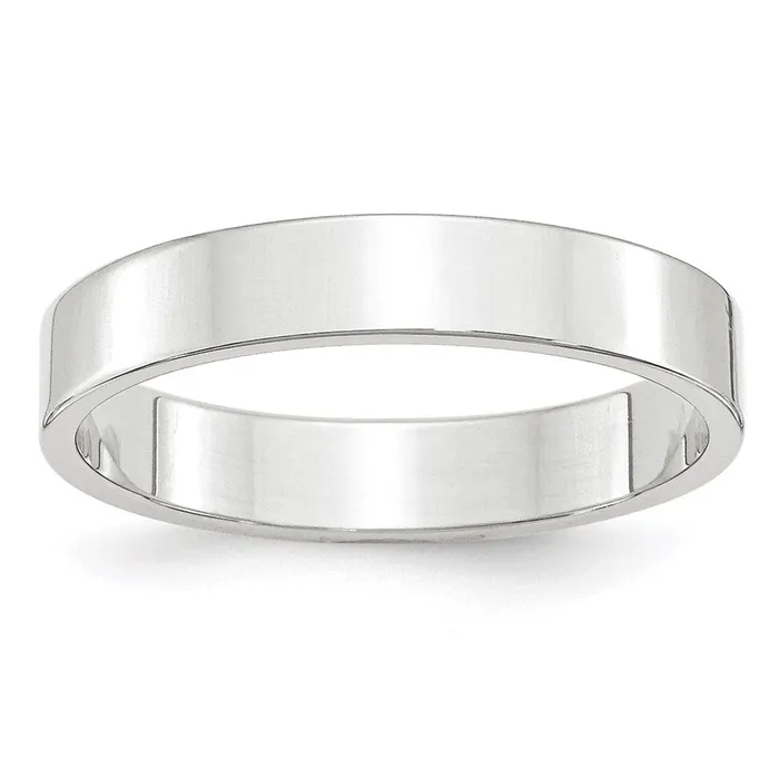 Rings Goldia Solid 14K White Gold 4mm Light Weight Flat MensWomens Wedding Band Ring Size 55 Rings Goldia Solid 14K White Gold 4mm Light Weight Flat MensWomens Wedding Band Ring Size 55
