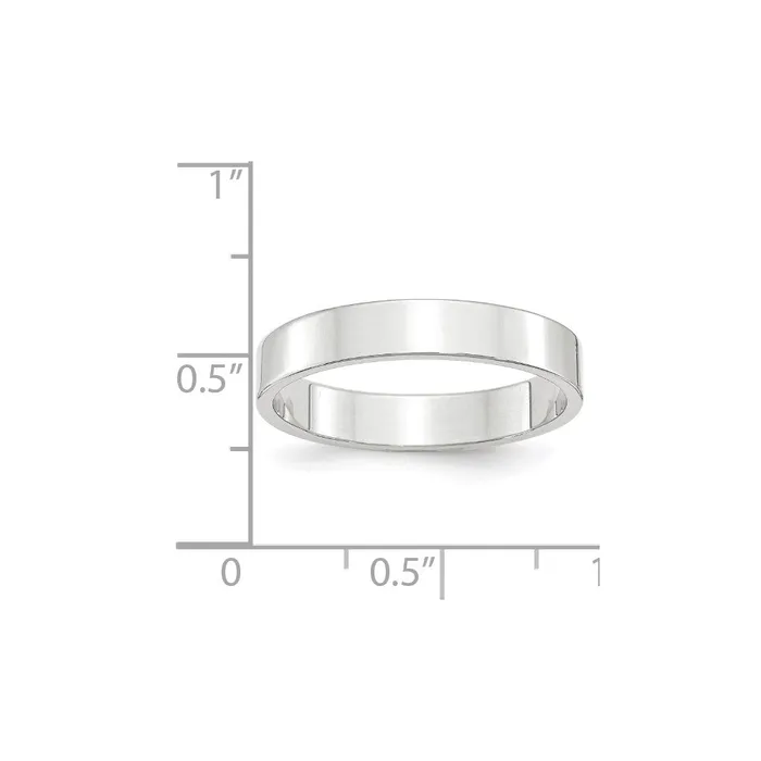 Rings Goldia Solid 14K White Gold 4mm Light Weight Flat MensWomens Wedding Band Ring Size 55 Rings Goldia Solid 14K White Gold 4mm Light Weight Flat MensWomens Wedding Band Ring Size 55