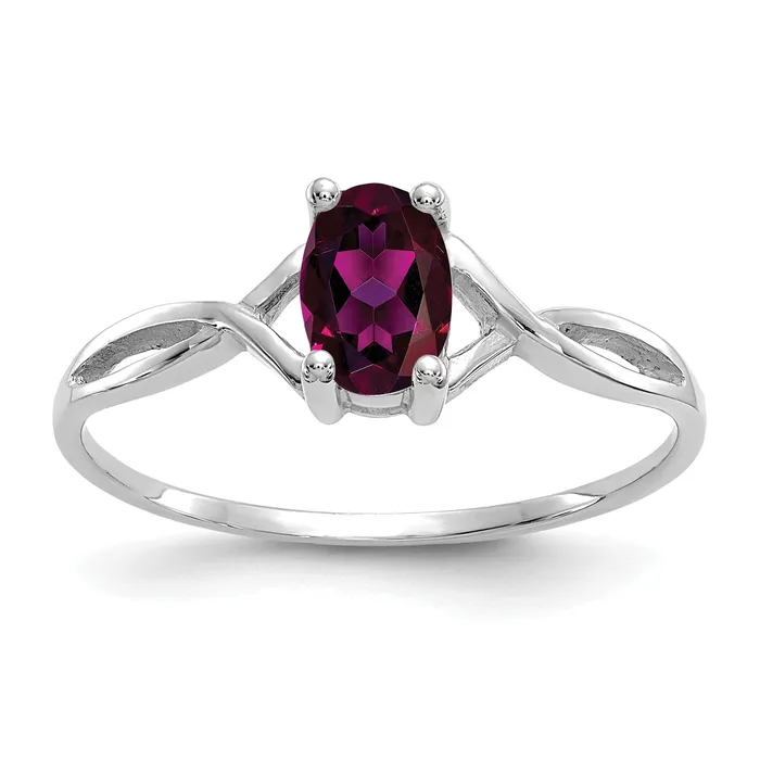 Rings Goldia Solid 14k White Gold Rhodolite Simulated Garnet Birthstone Ring Rings Goldia Solid 14k White Gold Rhodolite Simulated Garnet Birthstone Ring