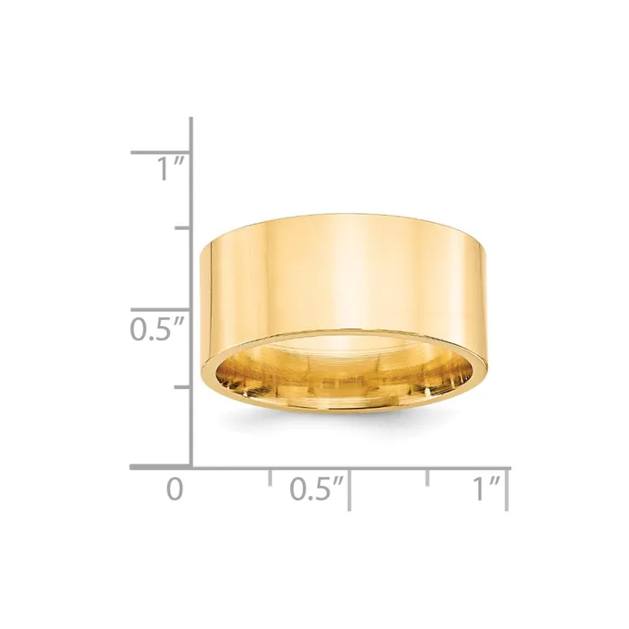 Rings Goldia Solid 14K Yellow Gold 10mm Standard Flat Comfort Fit MensWomens Wedding Band Ring Size 95 Rings Goldia Solid 14K Yellow Gold 10mm Standard Flat Comfort Fit MensWomens Wedding Band Ring Size 95