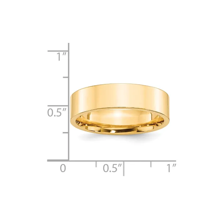 Rings Goldia Solid 14K Yellow Gold 6mm Standard Flat Comfort Fit MensWomens Wedding Band Ring Size 8 Rings Goldia Solid 14K Yellow Gold 6mm Standard Flat Comfort Fit MensWomens Wedding Band Ring Size 8