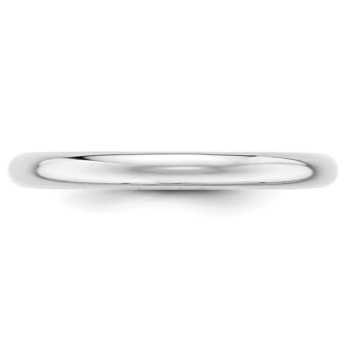 Rings Goldia Solid 18K White Gold 25mm Half Round MensWomens Wedding Band Ring Size 45 Rings Goldia Solid 18K White Gold 25mm Half Round MensWomens Wedding Band Ring Size 45