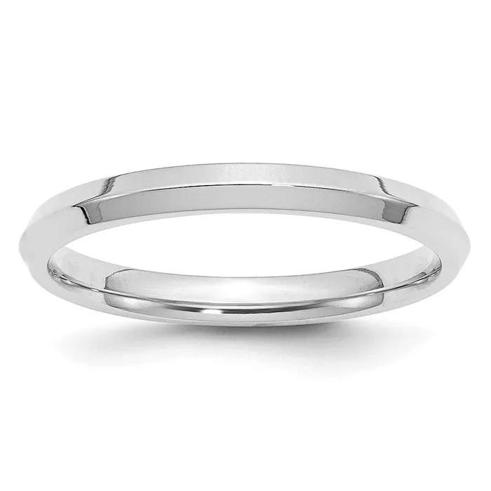 Rings Goldia Solid 18K White Gold 25mm Knife Edge Comfort Fit MensWomens Wedding Band Ring Size 85 Rings Goldia Solid 18K White Gold 25mm Knife Edge Comfort Fit MensWomens Wedding Band Ring Size 85