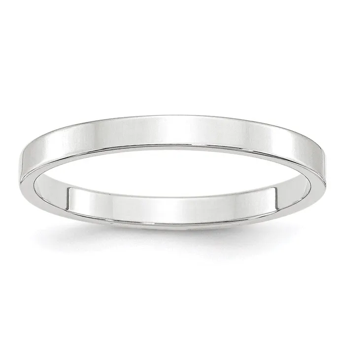 Rings Goldia Solid 18K White Gold 25mm Light Weight Flat MensWomens Wedding Band Ring Size 85 Rings Goldia Solid 18K White Gold 25mm Light Weight Flat MensWomens Wedding Band Ring Size 85