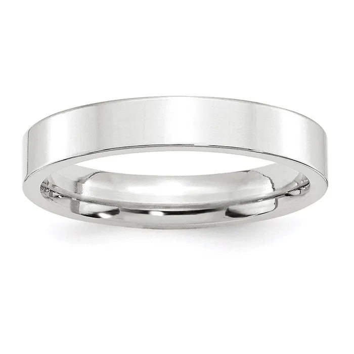 Rings Goldia Solid 18K White Gold 4mm Standard Flat Comfort Fit MensWomens Wedding Band Ring Size 7 Rings Goldia Solid 18K White Gold 4mm Standard Flat Comfort Fit MensWomens Wedding Band Ring Size 7