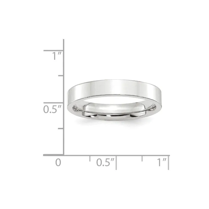 Rings Goldia Solid 18K White Gold 4mm Standard Flat Comfort Fit MensWomens Wedding Band Ring Size 7 Rings Goldia Solid 18K White Gold 4mm Standard Flat Comfort Fit MensWomens Wedding Band Ring Size 7