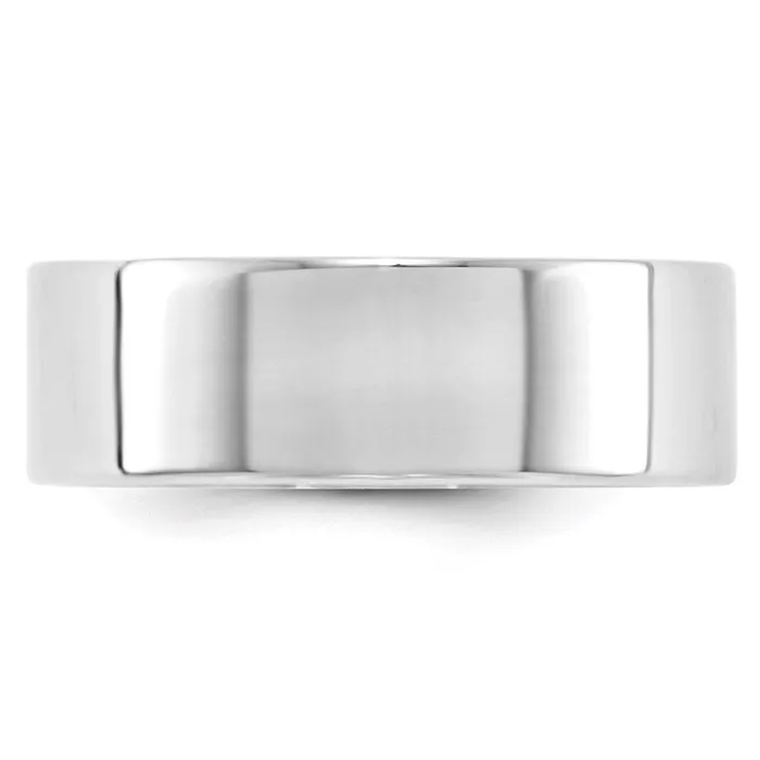 Rings Goldia Solid 18K White Gold 7mm Light Weight Flat MensWomens Wedding Band Ring Size 125 Rings Goldia Solid 18K White Gold 7mm Light Weight Flat MensWomens Wedding Band Ring Size 125