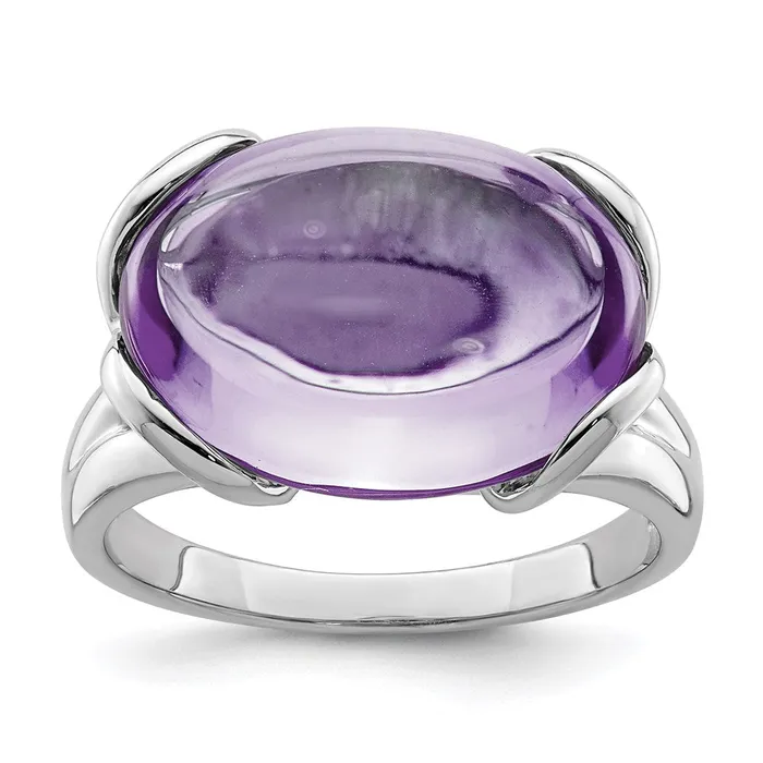 Rings Goldia Sterling Silver Rhodium Pink Quartz Ring