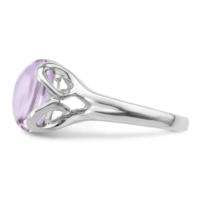 Rings Goldia Sterling Silver Rhodium Pink Quartz Ring