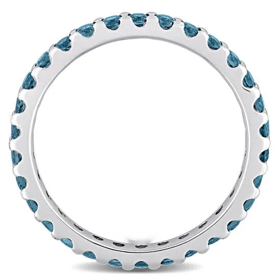 Rings JMS always Original Amour 10k White Gold 1 12 CT TGW London Blue Topaz Eternity Ring Rings JMS always Original Amour 10k White Gold 1 12 CT TGW London Blue Topaz Eternity Ring