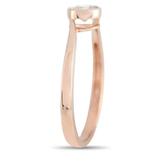 Rings JMS always Original LB Exclusive 14K Rose Gold 026 ct Diamond Solitaire Ring Rings JMS always Original LB Exclusive 14K Rose Gold 026 ct Diamond Solitaire Ring