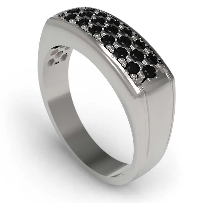 Rings Mens 025 CT TW Enhanced Black Natural Diamond Wedding Band in Solid 10K White Gold Goldia Rings Mens 025 CT TW Enhanced Black Natural Diamond Wedding Band in Solid 10K White Gold Goldia