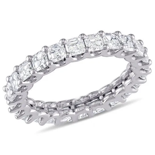 Rings Original Amour 18k White Gold 4 CT TW AsscherCut Diamond FullEternity Band JMS always Rings Original Amour 18k White Gold 4 CT TW AsscherCut Diamond FullEternity Band JMS always