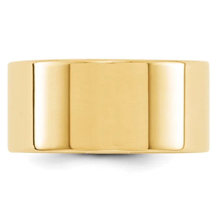 Rings Solid 14K Yellow Gold 10mm Light Weight Flat MensWomens Wedding Band Ring Size 12 Goldia Rings Solid 14K Yellow Gold 10mm Light Weight Flat MensWomens Wedding Band Ring Size 12 Goldia