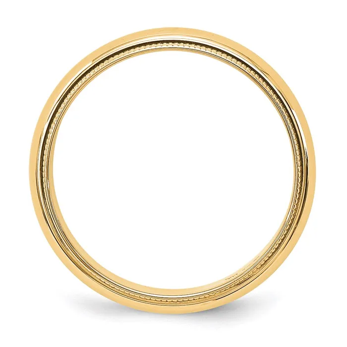 Rings Solid 14K Yellow Gold 5mm Milgrain Half Round MensWomens Wedding Band Ring Size 135 Goldia Rings Solid 14K Yellow Gold 5mm Milgrain Half Round MensWomens Wedding Band Ring Size 135 Goldia