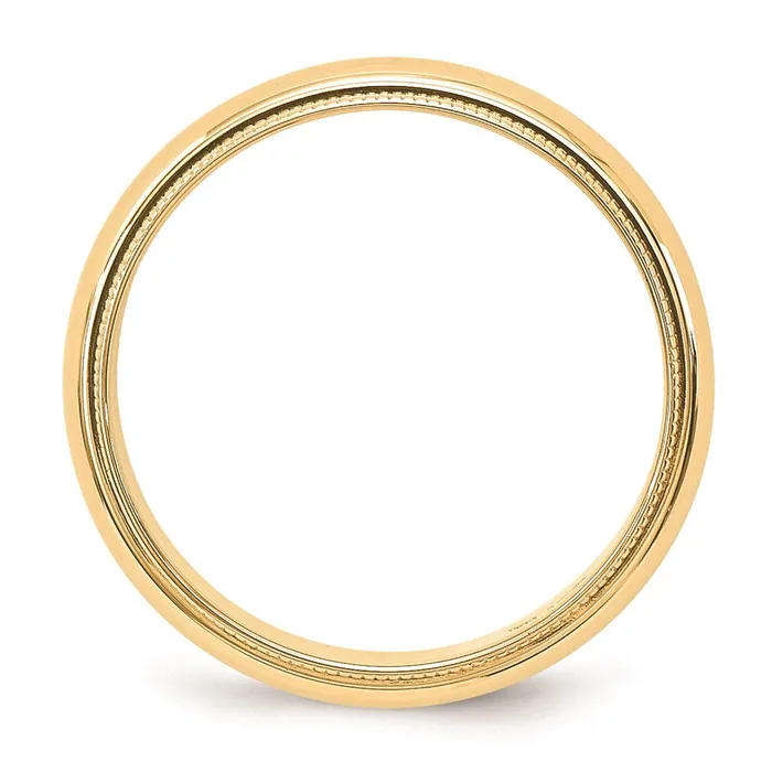 Rings Solid 14K Yellow Gold 5mm Milgrain Half Round MensWomens Wedding Band Ring Size 135 Goldia Rings Solid 14K Yellow Gold 5mm Milgrain Half Round MensWomens Wedding Band Ring Size 135 Goldia