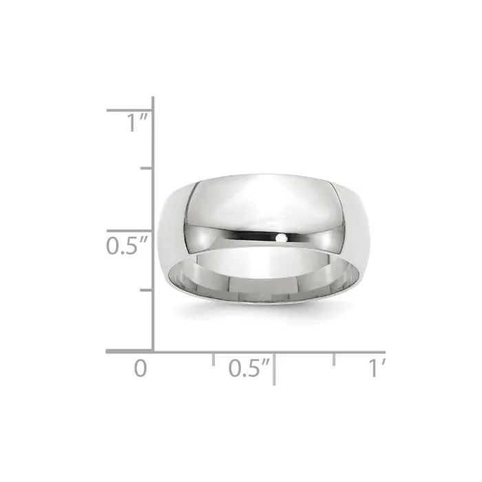 Solid 10K White Gold 8mm Light Weight Comfort Fit MensWomens Wedding Band Ring Size 6 Goldia Rings Solid 10K White Gold 8mm Light Weight Comfort Fit MensWomens Wedding Band Ring Size 6 Goldia Rings