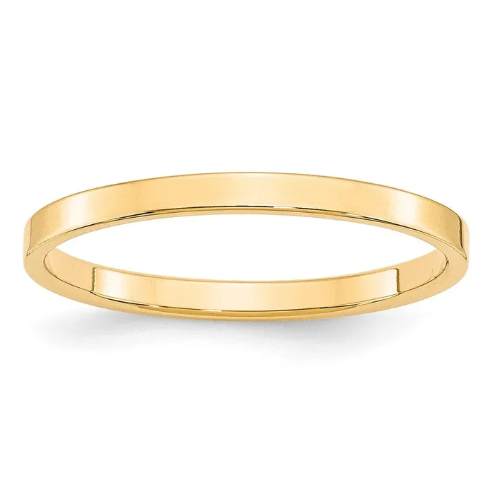 Solid 10K Yellow Gold 2mm Light Weight Flat MensWomens Wedding Band Ring Size 4 Goldia Rings Solid 10K Yellow Gold 2mm Light Weight Flat MensWomens Wedding Band Ring Size 4 Goldia Rings