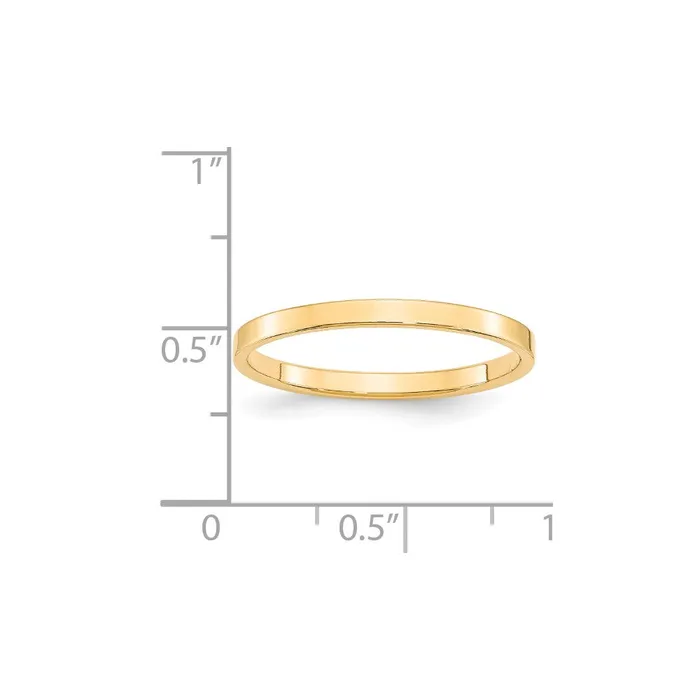 Solid 10K Yellow Gold 2mm Light Weight Flat MensWomens Wedding Band Ring Size 4 Goldia Rings Solid 10K Yellow Gold 2mm Light Weight Flat MensWomens Wedding Band Ring Size 4 Goldia Rings