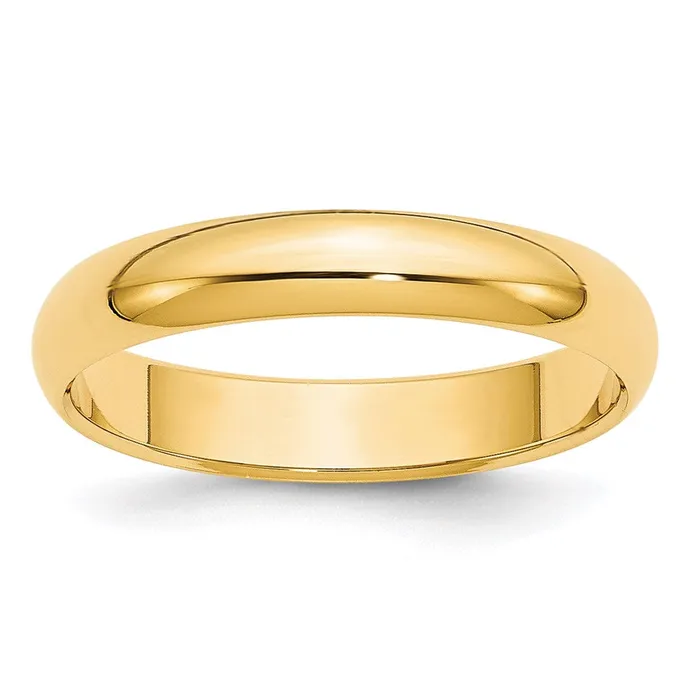 Solid 10K Yellow Gold 4mm HalfRound Wedding MensWomens Wedding Band Ring Size 4 Goldia Rings Solid 10K Yellow Gold 4mm HalfRound Wedding MensWomens Wedding Band Ring Size 4 Goldia Rings