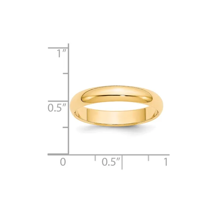 Solid 10K Yellow Gold 4mm HalfRound Wedding MensWomens Wedding Band Ring Size 4 Goldia Rings Solid 10K Yellow Gold 4mm HalfRound Wedding MensWomens Wedding Band Ring Size 4 Goldia Rings