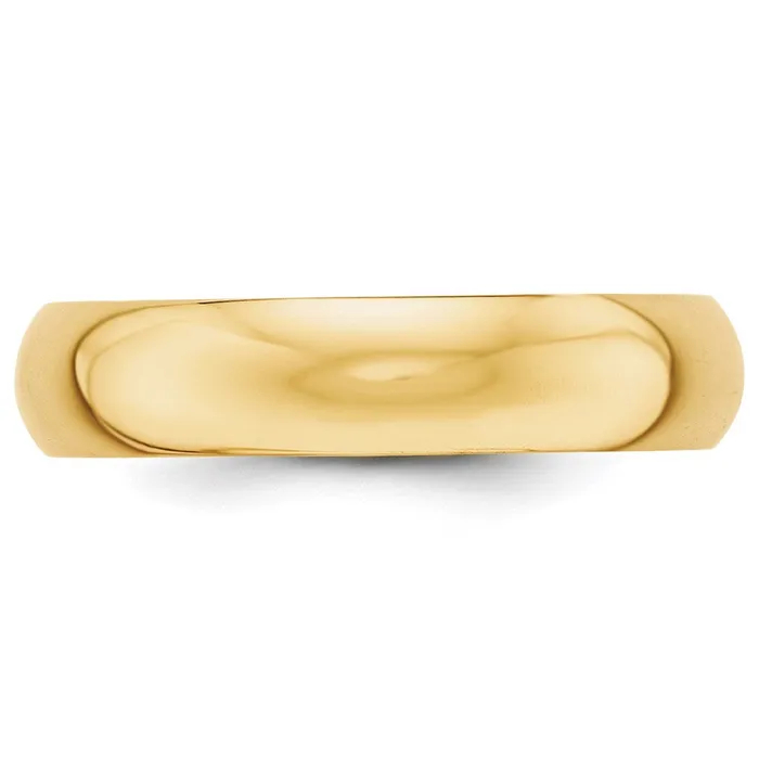 Solid 10K Yellow Gold 5mm Half Round MensWomens Wedding Band Ring Size 125 Goldia Rings Solid 10K Yellow Gold 5mm Half Round MensWomens Wedding Band Ring Size 125 Goldia Rings