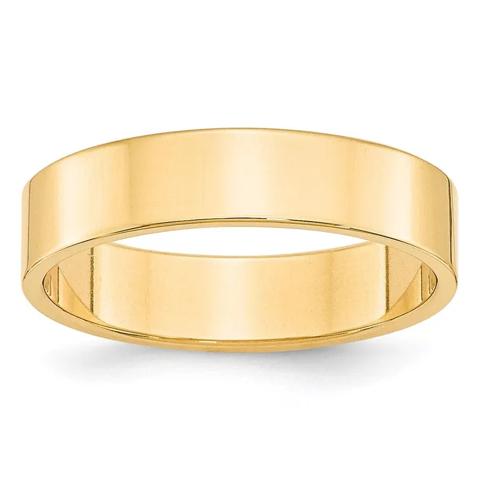 Solid 10K Yellow Gold 5mm Light Weight Flat MensWomens Wedding Band Ring Size 95 Goldia Rings Solid 10K Yellow Gold 5mm Light Weight Flat MensWomens Wedding Band Ring Size 95 Goldia Rings