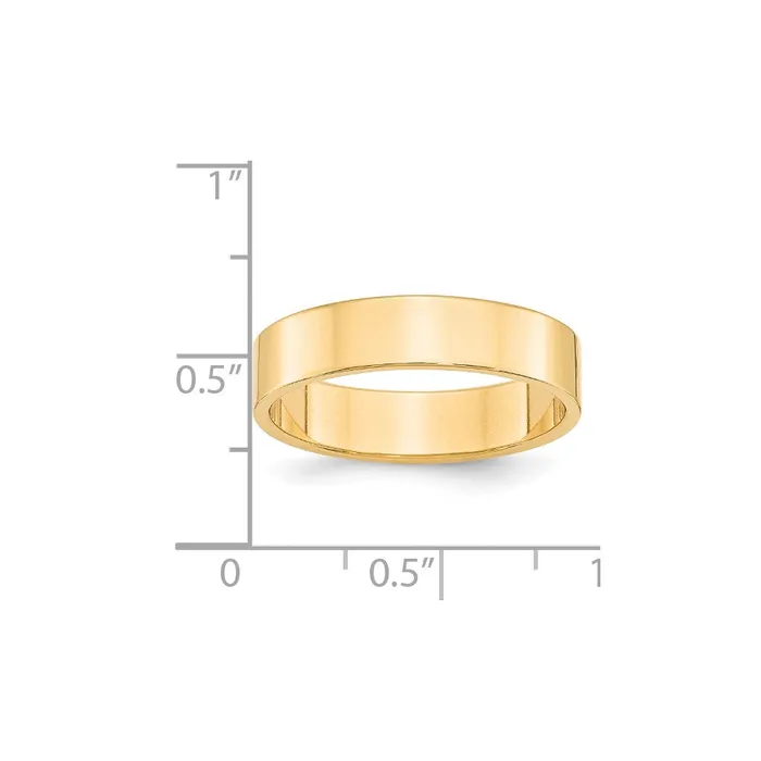 Solid 10K Yellow Gold 5mm Light Weight Flat MensWomens Wedding Band Ring Size 95 Goldia Rings Solid 10K Yellow Gold 5mm Light Weight Flat MensWomens Wedding Band Ring Size 95 Goldia Rings