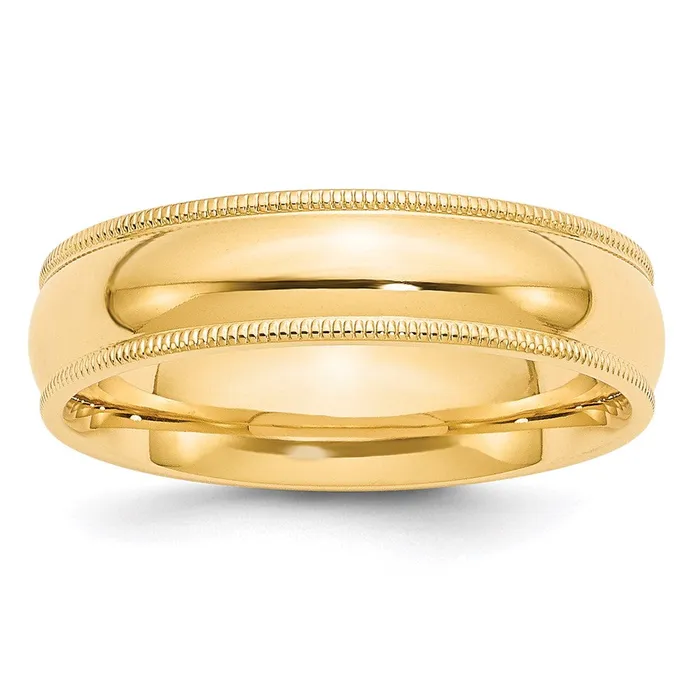 Solid 10K Yellow Gold 6mm Milgrain Comfort Wedding MensWomens Wedding Band Ring Size 105 Goldia Rings Solid 10K Yellow Gold 6mm Milgrain Comfort Wedding MensWomens Wedding Band Ring Size 105 Goldia Rings