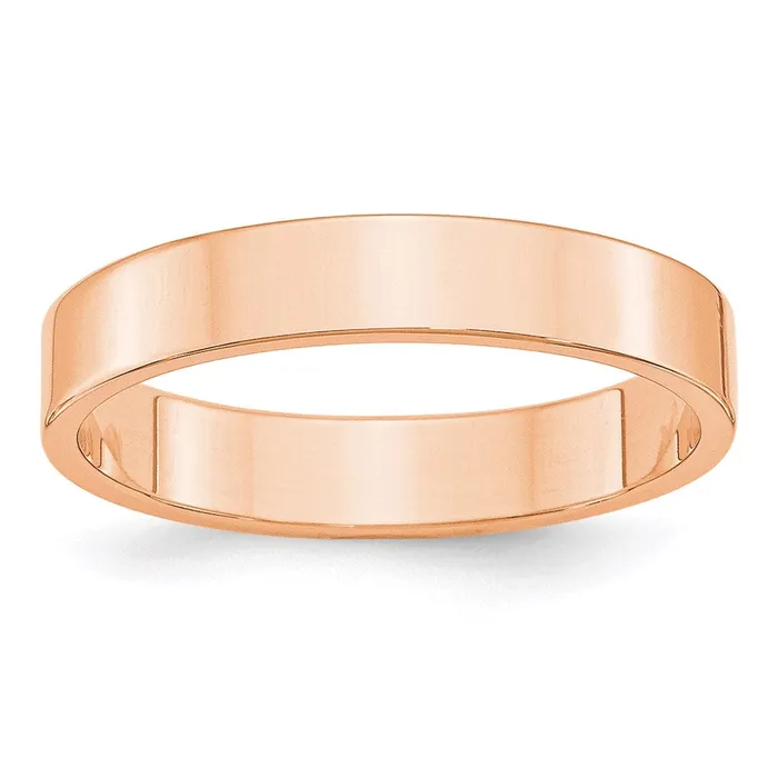 Solid 10K Yellow Gold Rose Gold 4mm Light Weight Flat MensWomens Wedding Band Ring Size 135 Goldia Rings Solid 10K Yellow Gold Rose Gold 4mm Light Weight Flat MensWomens Wedding Band Ring Size 135 Goldia Rings