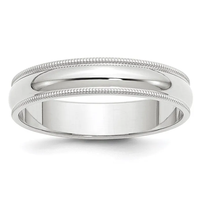 Solid 10K Yellow Gold White Gold 5mm Milgrain MensWomens Wedding Band Ring Size 45 Goldia Rings Solid 10K Yellow Gold White Gold 5mm Milgrain MensWomens Wedding Band Ring Size 45 Goldia Rings